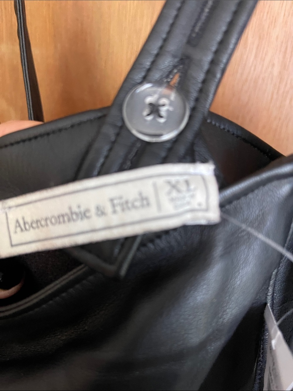 Abercrombie & Fitch Black Faux Leather Mini Dress - Picture 2 of 4
